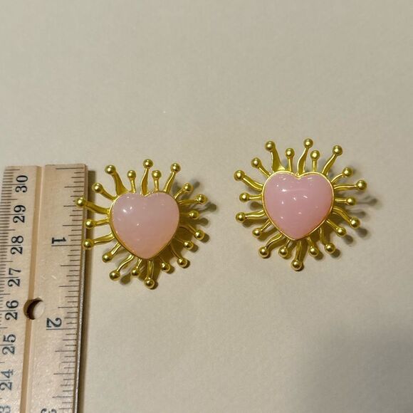 Crystal heart earrings N637 - Picture 5 of 5